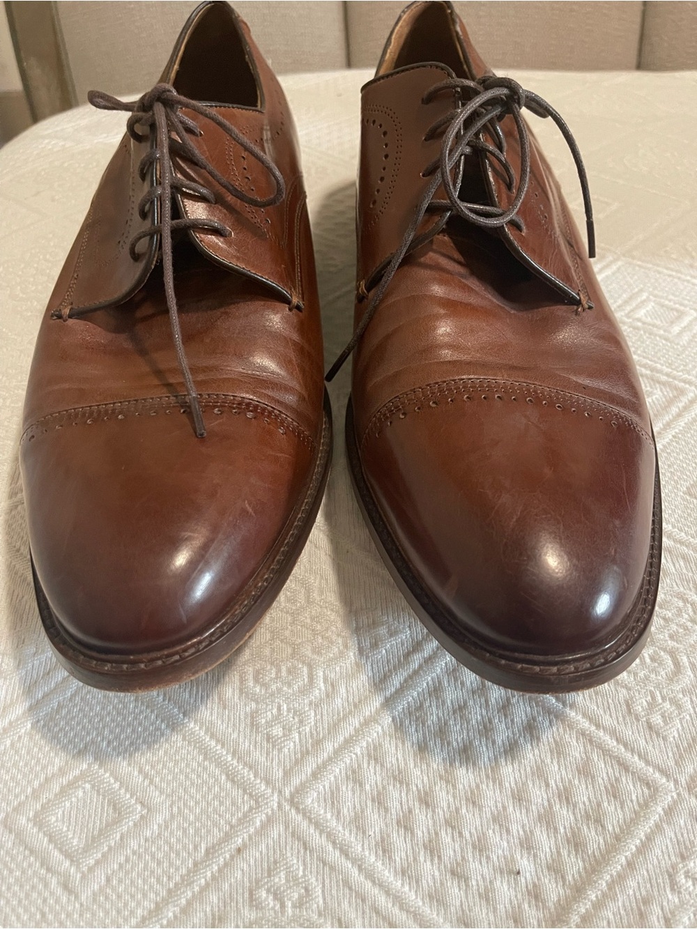 Johnston & Murphy Brown Leather Derby Dress Shoes